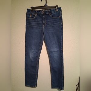Polo Ralph Lauren Womens Jeans Size 18 Blue Denim Straight Leg Mid Rise